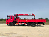 Кран DongFeng с телескопической стрелой и подъемной осью