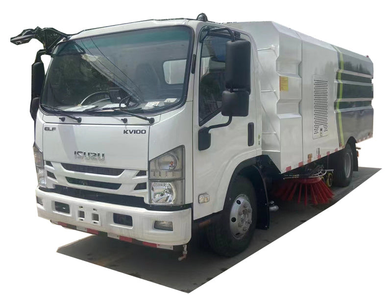 Isuzu 4x2 Подметально-уборочная машина для мойки дорог, контейнер 5 м3, бак 5 м3