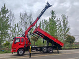 Кран-манипулятор DongFeng с грейферным захватом и самосвальной платформой