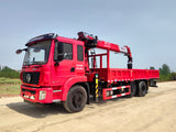 Кран DongFeng с телескопической стрелой и подъемной осью