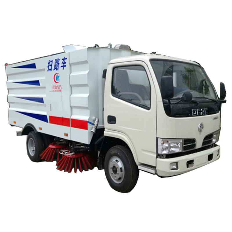 Dongfeng 4x2 подметально-уборочная машина, работающая на дизельном топливе, с бункером для мусора объемом 4 куб. м и баком для воды объемом 2 куб. м.