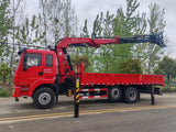 Кран-манипулятор DongFeng с грейферным захватом и самосвальной платформой
