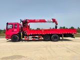 Кран DongFeng с телескопической стрелой и подъемной осью