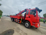 Кран-манипулятор DongFeng с грейферным захватом и самосвальной платформой
