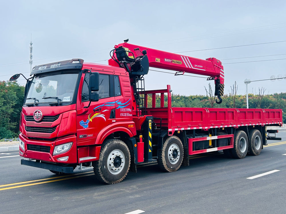 FAW 8×4 360 л.с. Кран с телескопической стрелой